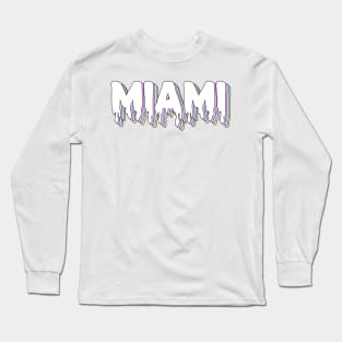 Drippy Retro Miami Long Sleeve T-Shirt